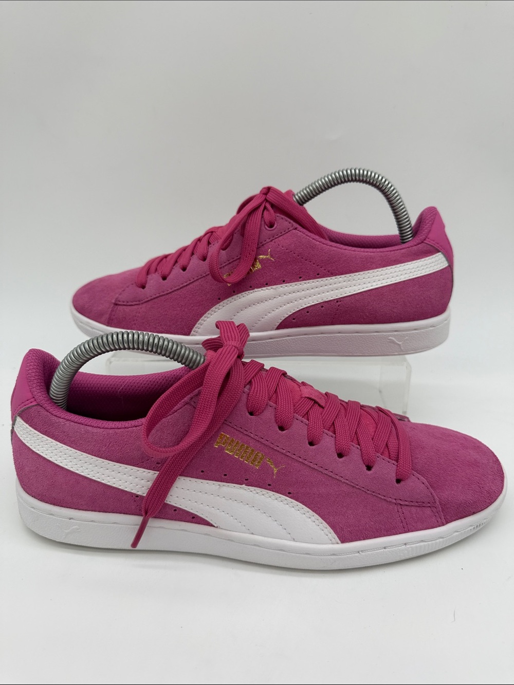 Puma 356714-09 Women's Size 8.5 Vikky Carmine Rose Suede / White Leather